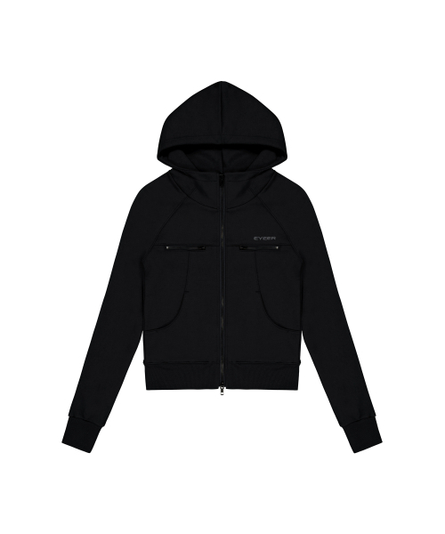EYEER(イワイイアル)の「モックネックスリットフードジップアップ - ブラック(パーカー・レディース・その他・SMALL)」の4枚目の写真