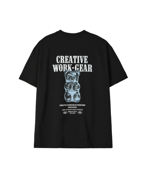 BOOVOOM（ブーブーム）の「[ビッグサイズ]ジェロベアワークギアTシャツ（Tシャツ/カットソー・メンズ・ブラック/ホワイト・XXL/XL/XXXL）」の2枚目の写真