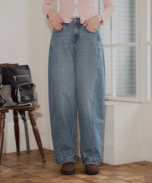 JUMELLE(ジュメロ)の「ワイドシルエットデニム(デニムパンツ・レディース・ブルー・MEDIUM/SMALL)」の1枚目の写真