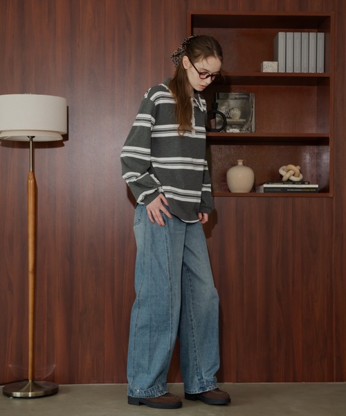 JUMELLE(ジュメロ)の「ワイドシルエットデニム(デニムパンツ・レディース・ブルー・MEDIUM/SMALL)」の20枚目の写真