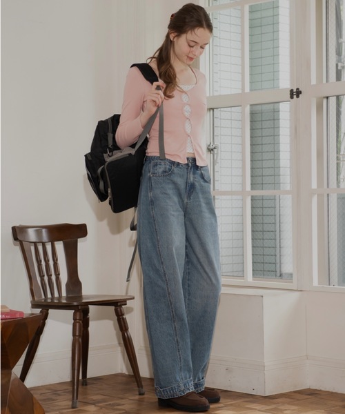 JUMELLE(ジュメロ)の「ワイドシルエットデニム(デニムパンツ・レディース・ブルー・MEDIUM/SMALL)」の18枚目の写真