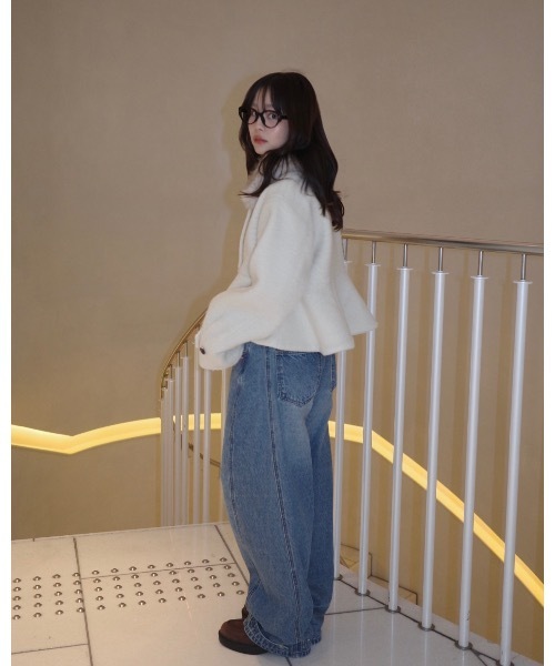 JUMELLE(ジュメロ)の「ワイドシルエットデニム(デニムパンツ・レディース・ブルー・MEDIUM/SMALL)」の10枚目の写真