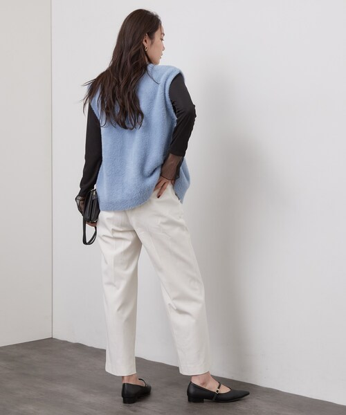 OPAQUE.CLIP（オペークドットクリップ）の「袖口レース／ドットチュール切替トップス【洗濯機OK】（Tシャツ/カットソー・レディース・グレー/ブラック系/チャコール/チャコールグレー・42/40/38）」の18枚目の写真