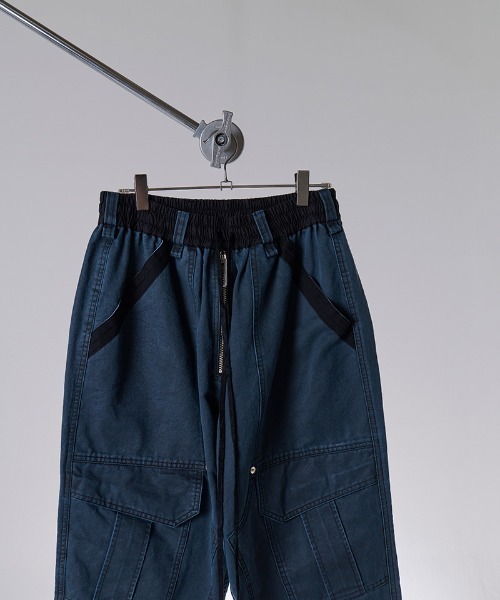 NAPE_（ネイプ）の「mp15511-D-KNEE - CARGO-PT ダブルニーカーゴパンツ(NPS-308)（カーゴパンツ・メンズ・ブルー系その他/イエロー×ブラック・1/3/2/4）」の7枚目の写真