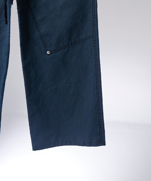 NAPE_（ネイプ）の「mp15511-D-KNEE - CARGO-PT ダブルニーカーゴパンツ(NPS-308)（カーゴパンツ・メンズ・ブルー系その他/イエロー×ブラック・1/3/2/4）」の8枚目の写真