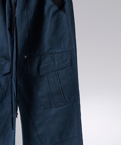 NAPE_（ネイプ）の「mp15511-D-KNEE - CARGO-PT ダブルニーカーゴパンツ(NPS-308)（カーゴパンツ・メンズ・ブルー系その他/イエロー×ブラック・1/3/2/4）」の9枚目の写真