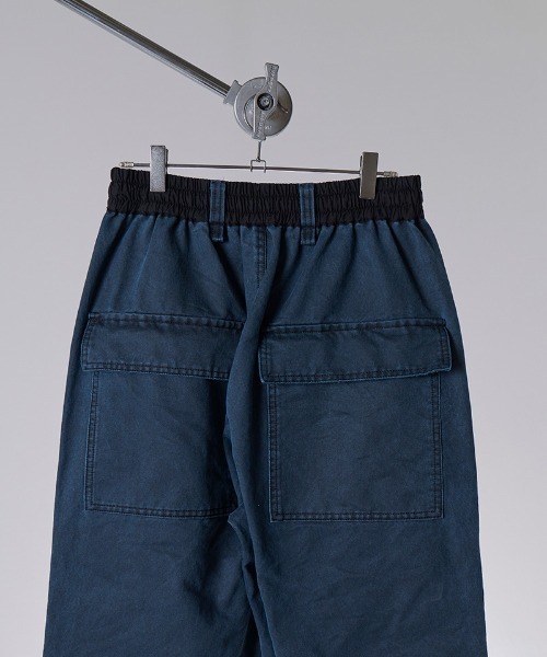 NAPE_（ネイプ）の「mp15511-D-KNEE - CARGO-PT ダブルニーカーゴパンツ(NPS-308)（カーゴパンツ・メンズ・ブルー系その他/イエロー×ブラック・1/3/2/4）」の10枚目の写真