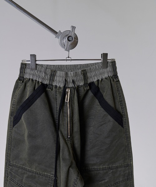 NAPE_（ネイプ）の「mp15511-D-KNEE - CARGO-PT ダブルニーカーゴパンツ(NPS-308)（カーゴパンツ・メンズ・ブルー系その他/イエロー×ブラック・1/3/2/4）」の12枚目の写真