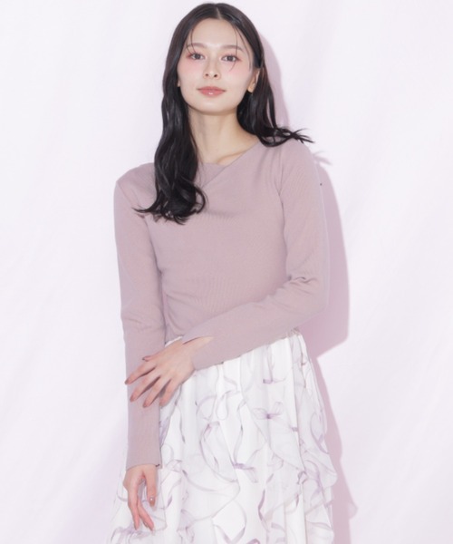 JILL by JILL STUART(ジルバイジルスチュアート)の「リボンプリントニットドッキングワンピース(ワンピース・レディース・グレー/グレー系その他/ピンク・FREE)」の11枚目の写真