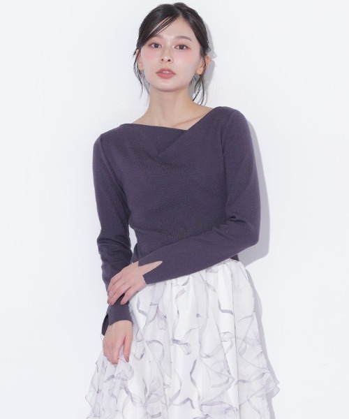 JILL by JILL STUART(ジルバイジルスチュアート)の「リボンプリントニットドッキングワンピース(ワンピース・レディース・グレー/グレー系その他/ピンク・FREE)」の18枚目の写真
