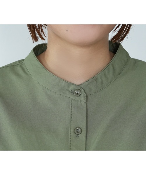 reca(レカ)の「ペプラム釦ブラウス(シャツ/ブラウス・レディース・グレイッシュベージュ/ブラック/カーキ・M)」の21枚目の写真