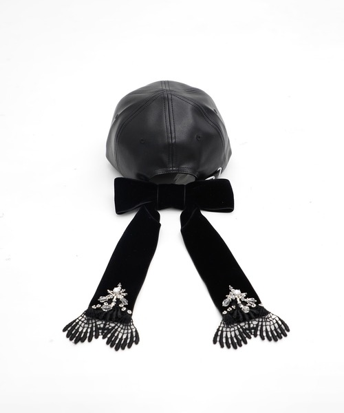 tanakadaisuke(タナカダイスケ)の「【tanakadaisuke/タナカダイスケ】《STUDIOUS別注》leather ribbon cap/レザーリボンキャップ(キャップ・レディース・ブラック・FREE)」の12枚目の写真