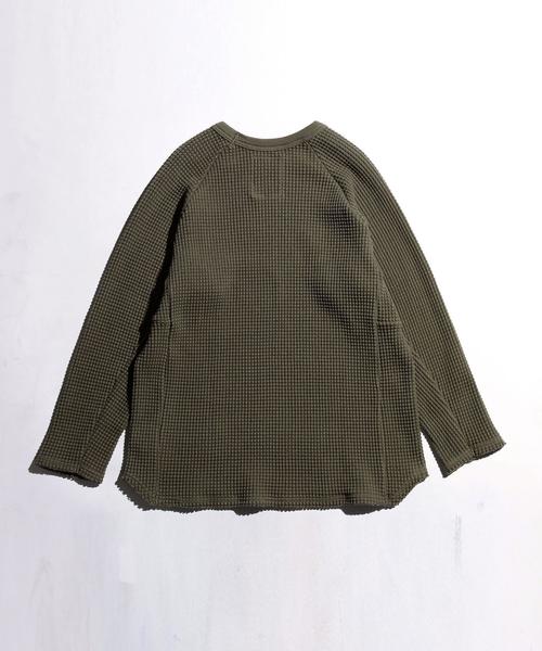 VOTE MAKE NEW CLOTHES（ボートメイクニュークローズ）の「＜VOTE MAKE NEW CLOTHES＞ HEAVY THERMALCREW/カットソー◆（Tシャツ/カットソー・メンズ・ホワイト/ダークグレー・MEDIUM/SMALL）」の3枚目の写真