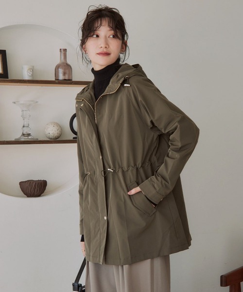 slattgir(スラットジール)の「高身長 ウエストドロストバックヨークマウンテンパーカー(トールサイズ)Essenave(マウンテンパーカー・レディース・ブラック/カーキ・TM/TL/TLL/T3L/T4L/T5L)」の11枚目の写真