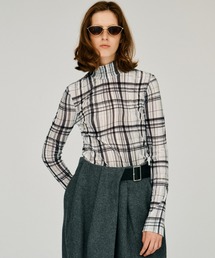 PRANK PROJECT | 【2026Winter Pre-Order】ウェイビーチェックスキントップス / Wavy Check Skin Top(その他トップス)