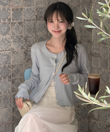 [MUSINSA EDITION X セニ] ソフトウェーブ ロングスリーブ カーディガン_PALE BLUE