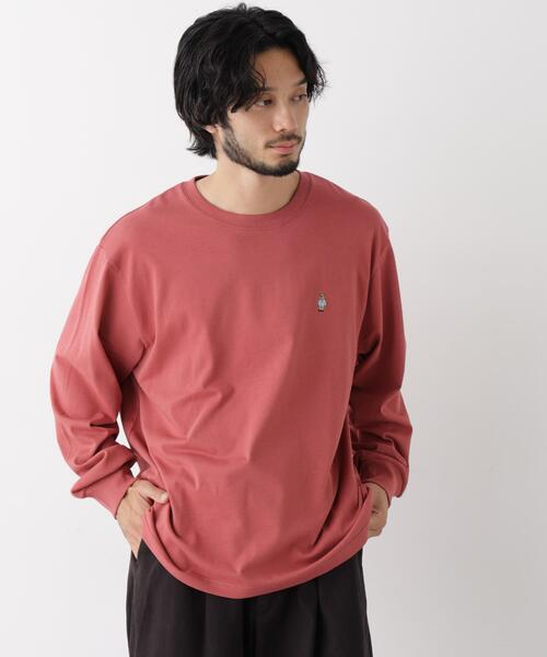 NANO universe(ナノユニバース)の「ナノベアビッグTシャツ 長袖(Tシャツ/カットソー・メンズ・ピンク/ホワイト/ネイビー・S/M/L)」の13枚目の写真