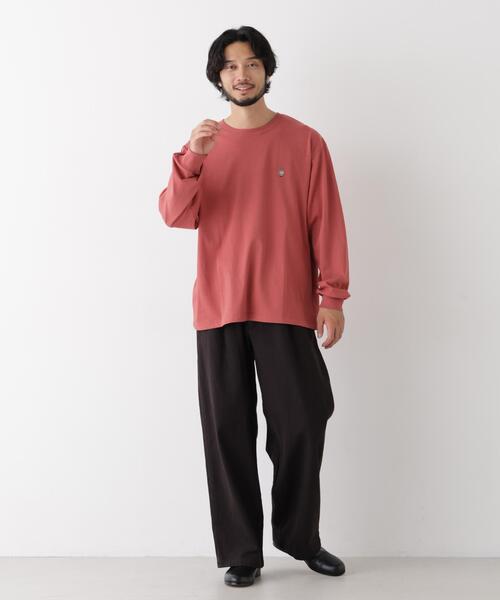 NANO universe(ナノユニバース)の「ナノベアビッグTシャツ 長袖(Tシャツ/カットソー・メンズ・ピンク/ホワイト/ネイビー・S/M/L)」の16枚目の写真