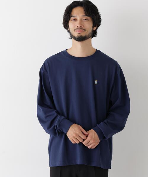 NANO universe(ナノユニバース)の「ナノベアビッグTシャツ 長袖(Tシャツ/カットソー・メンズ・ピンク/ホワイト/ネイビー・S/M/L)」の20枚目の写真