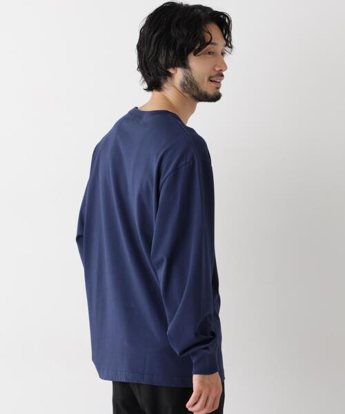 NANO universe(ナノユニバース)の「ナノベアビッグTシャツ 長袖(Tシャツ/カットソー・メンズ・ピンク/ホワイト/ネイビー・S/M/L)」の22枚目の写真
