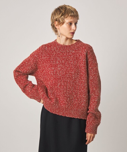 Steven Alan(スティーブンアラン)の「<Steven Alan>ウール ナイロン ミックスヤーン プルオーバー(ニット/セーター・レディース・ライトブルー/レッド/オフホワイト・FREE)」の3枚目の写真