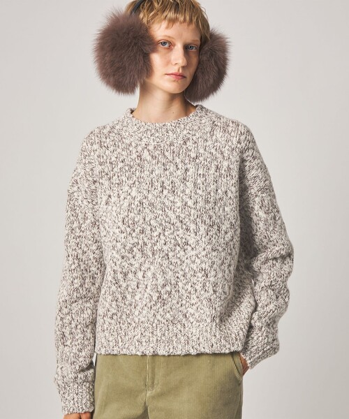 Steven Alan(スティーブンアラン)の「<Steven Alan>ウール ナイロン ミックスヤーン プルオーバー(ニット/セーター・レディース・ライトブルー/レッド/オフホワイト・FREE)」の10枚目の写真