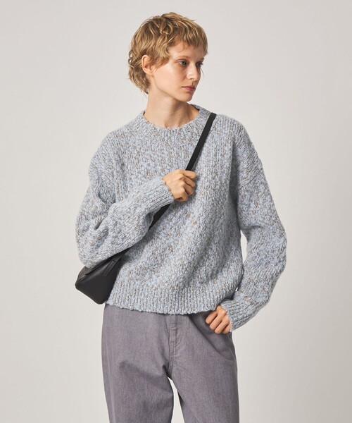 Steven Alan(スティーブンアラン)の「<Steven Alan>ウール ナイロン ミックスヤーン プルオーバー(ニット/セーター・レディース・ライトブルー/レッド/オフホワイト・FREE)」の18枚目の写真