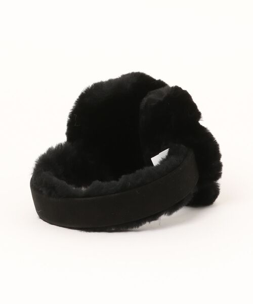 W SHEEPSKIN EMBROIDERY EARMUFF 20955-BLK（イヤーマフ）｜UGG（アグ