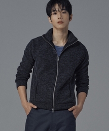 DRUNKTXT（ドランクテキスト）の「Slim-Fit Two-Tone Knit Zip-Up [Black]（ニット/セーター）」