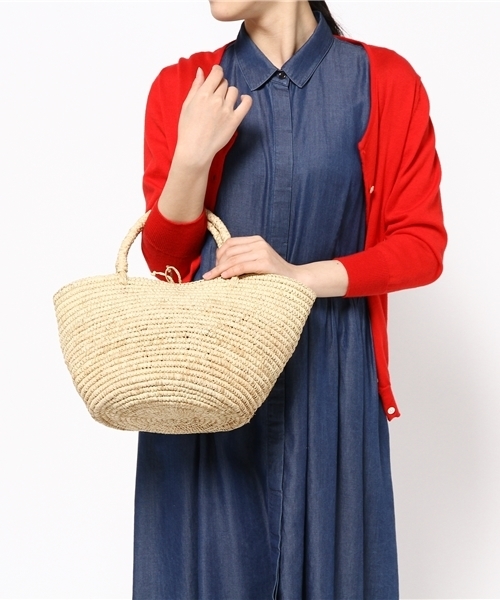 BEAMS BOY(ビームスボーイ)の「【FUDGE5月号掲載】Le Voyage en Panier / MINI CANCUN(かごバッグ・レディース・ナチュラル/レッド・ONE SIZE)」の3枚目の写真