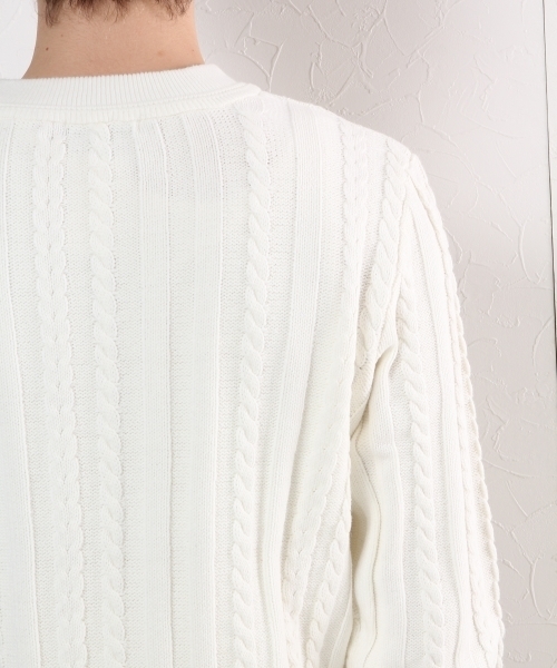 GLOBAL WORK(グローバルワーク)の「7ゲージワイドリブニットプルオーバー/725470(ニット/セーター・メンズ・ネイビー/ホワイト/レッド/カーキ・SMALL/MEDIUM/X-LARGE/LARGE)」の7枚目の写真