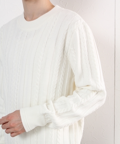 GLOBAL WORK(グローバルワーク)の「7ゲージワイドリブニットプルオーバー/725470(ニット/セーター・メンズ・ネイビー/ホワイト/レッド/カーキ・SMALL/MEDIUM/X-LARGE/LARGE)」の10枚目の写真
