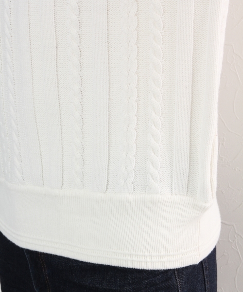 GLOBAL WORK(グローバルワーク)の「7ゲージワイドリブニットプルオーバー/725470(ニット/セーター・メンズ・ネイビー/ホワイト/レッド/カーキ・SMALL/MEDIUM/X-LARGE/LARGE)」の12枚目の写真