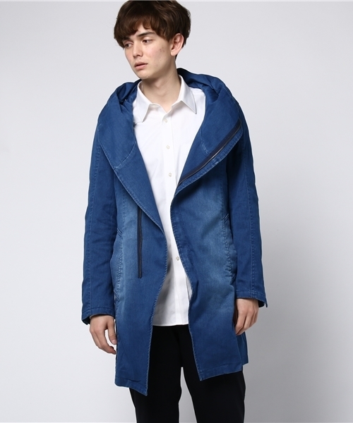 Luv maison（ラブメゾン）の「Wライダースロング丈パーカー2017（パーカー・メンズ・ブラック/グレー/インディゴブルー・L/M）」の3枚目の写真