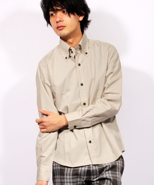 ８(eight)（エイト）の「ブロード ボタンダウンシャツ 日本製（シャツ/ブラウス・メンズ・ブルー/ホワイト/レッド/ネイビー/グレー/ブラック/ワイン/ベージュ・LARGE/MEDIUM/X-LARGE）」の4枚目の写真