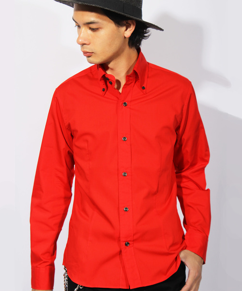 ８(eight)（エイト）の「ブロード ボタンダウンシャツ 日本製（シャツ/ブラウス・メンズ・ブルー/ホワイト/レッド/ネイビー/グレー/ブラック/ワイン/ベージュ・LARGE/MEDIUM/X-LARGE）」の7枚目の写真