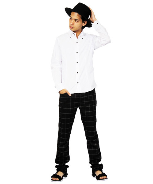 ８(eight)（エイト）の「ブロード ボタンダウンシャツ 日本製（シャツ/ブラウス・メンズ・ブルー/ホワイト/レッド/ネイビー/グレー/ブラック/ワイン/ベージュ・LARGE/MEDIUM/X-LARGE）」の20枚目の写真