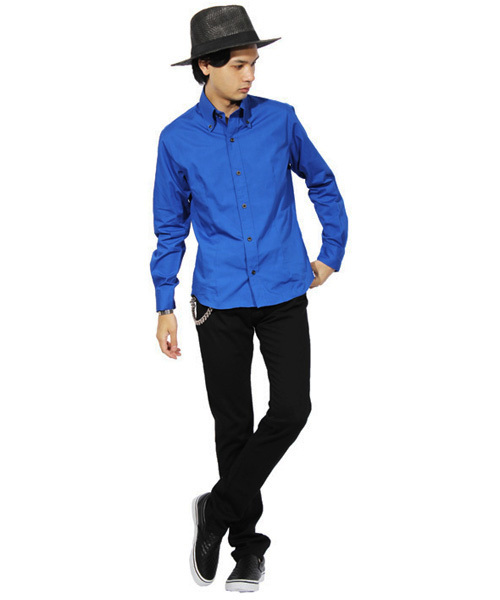 ８(eight)（エイト）の「ブロード ボタンダウンシャツ 日本製（シャツ/ブラウス・メンズ・ブルー/ホワイト/レッド/ネイビー/グレー/ブラック/ワイン/ベージュ・LARGE/MEDIUM/X-LARGE）」の18枚目の写真