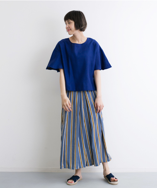 MERLOT（メルロー）の「バックリボンフレア袖トップス4954（シャツ/ブラウス・レディース・ブラック/ライトブルー/ネイビー/オフホワイト/ピンク・FREE）」の15枚目の写真