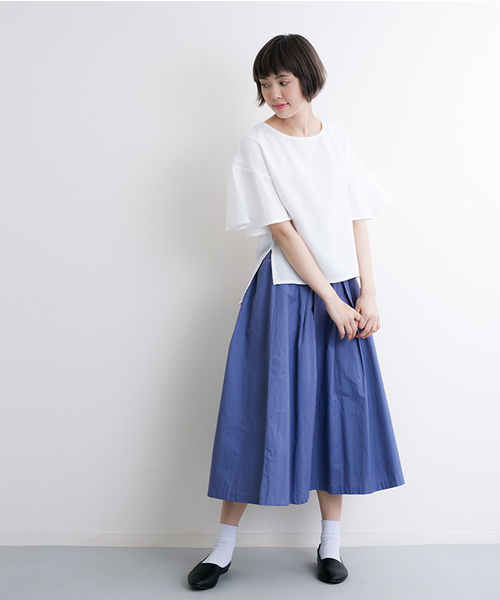 MERLOT（メルロー）の「バックリボンフレア袖トップス4954（シャツ/ブラウス・レディース・ブラック/ライトブルー/ネイビー/オフホワイト/ピンク・FREE）」の18枚目の写真