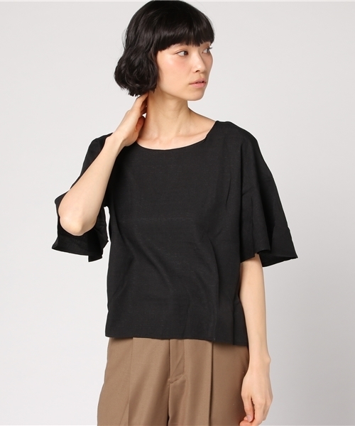 MERLOT（メルロー）の「バックリボンフレア袖トップス4954（シャツ/ブラウス・レディース・ブラック/ライトブルー/ネイビー/オフホワイト/ピンク・FREE）」の21枚目の写真