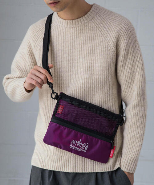 Manhattan Portage（マンハッタンポーテージ）の「【一部カラー別注】[マンハッタンポーテージ]OS  Manhattan Portage  MESH サコッシュ（ショルダーバッグ・メンズ・ブラック/ケリー/ネイビー/イエロー/レッド/パープル/オリーブ・FREE）」の14枚目の写真