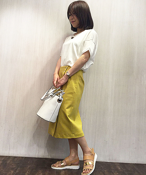 un dix cors（アンディコール）の「デザインドルマンVカットソー（Tシャツ/カットソー・レディース・ホワイト/サックスブルー/ベージュ/ネイビー・ﾌﾘ-）」の12枚目の写真