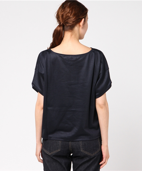 un dix cors（アンディコール）の「デザインドルマンVカットソー（Tシャツ/カットソー・レディース・ホワイト/サックスブルー/ベージュ/ネイビー・ﾌﾘ-）」の7枚目の写真