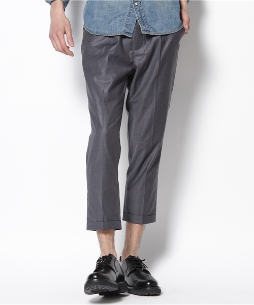 WEGO（ウィゴー）の「アンクルカットイージースラックス（チノパンツ・メンズ・ブラック/ライトグレー/ブラウン・MEDIUM/LARGE）」の2枚目の写真