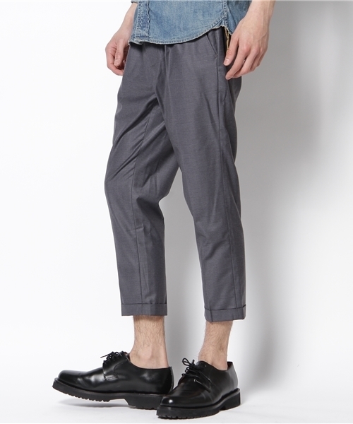 WEGO（ウィゴー）の「アンクルカットイージースラックス（チノパンツ・メンズ・ブラック/ライトグレー/ブラウン・MEDIUM/LARGE）」の4枚目の写真