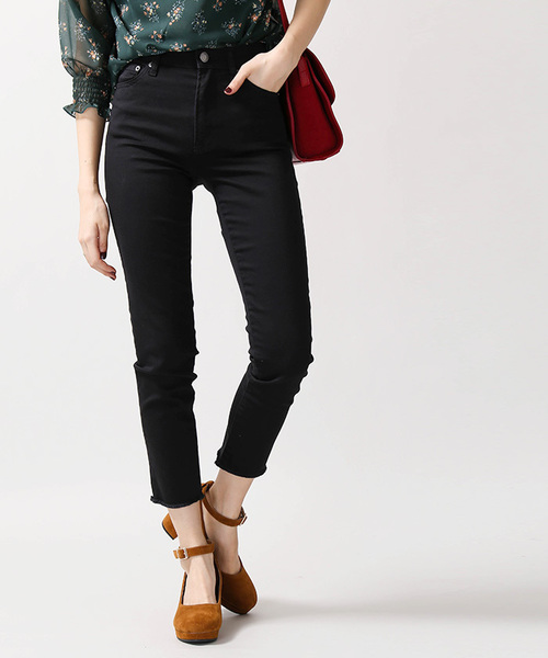 WEGO（ウィゴー）の「WEGO/フレイドヘムパワーストレッチスキニー（デニムパンツ・レディース・ダークインディゴブルー/インディゴブルー/ブラック/ピンク・LARGE/MEDIUM/SMALL）」の16枚目の写真