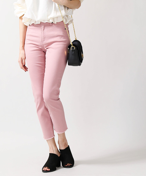 WEGO（ウィゴー）の「WEGO/フレイドヘムパワーストレッチスキニー（デニムパンツ・レディース・ダークインディゴブルー/インディゴブルー/ブラック/ピンク・LARGE/MEDIUM/SMALL）」の11枚目の写真