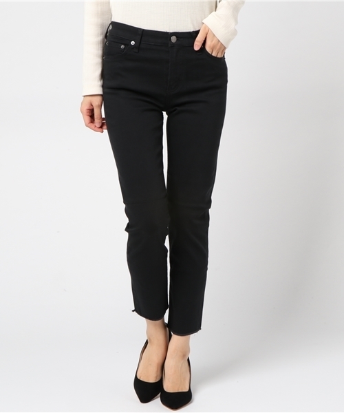 WEGO（ウィゴー）の「WEGO/フレイドヘムパワーストレッチスキニー（デニムパンツ・レディース・ダークインディゴブルー/インディゴブルー/ブラック/ピンク・LARGE/MEDIUM/SMALL）」の15枚目の写真