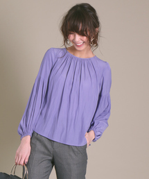 カラーギャザーブラウス